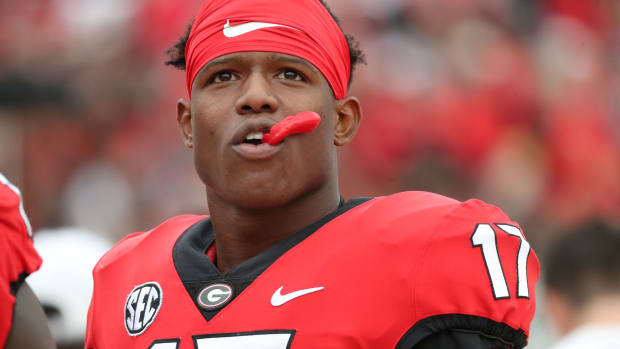 Georgia Bulldogs defensive back Otis Reese (17) during the first half at TIAA Bank Field. Mandatory Credit: Kim Klement-USA TODAY